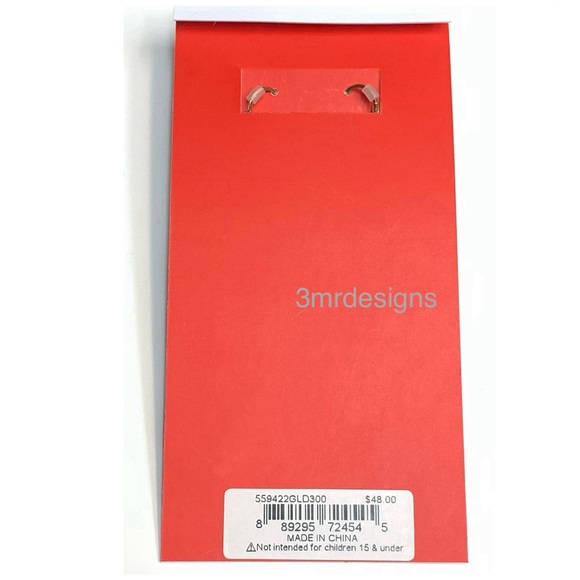 NWT Betsey Johnson 💋CHRISTMAS CANDY Gold Tone Earrings/ Bracelet & Necklace - Picture 15 of 15